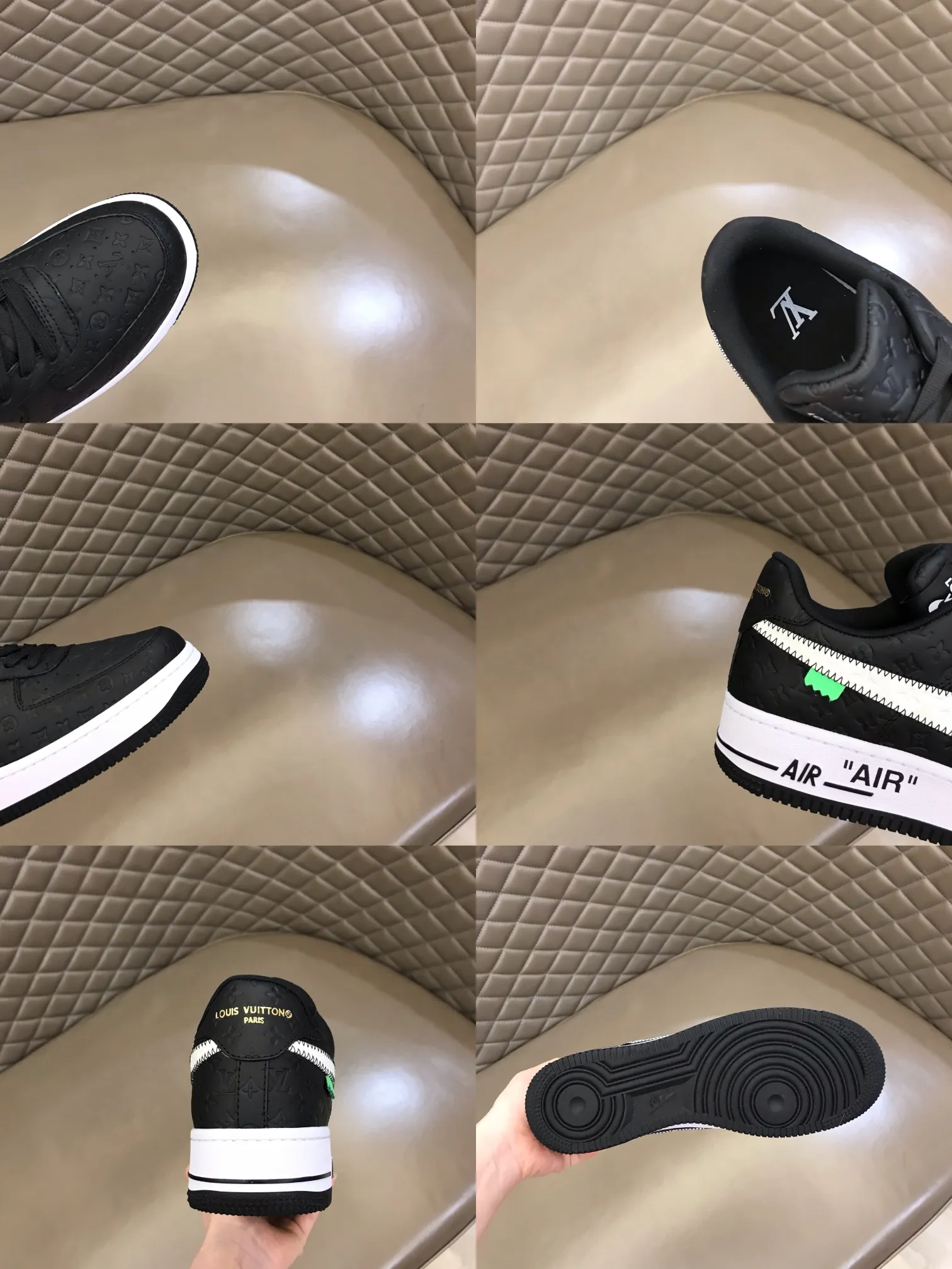 Men's shoes 💰p440 "*OUIS *UITTO*" x OFF-WHITE x Nike tripartite collaboration! Trendy and cool men's casual sports shoes with unrivaled color matching. The design idea basically continues the style of THE TEN. The Swoosh line and tongue label have a very familiar visual effect and are both fashionable and trendy! A must-have for fashionistas! The effect on your feet is absolutely stunning! Size: 38-45